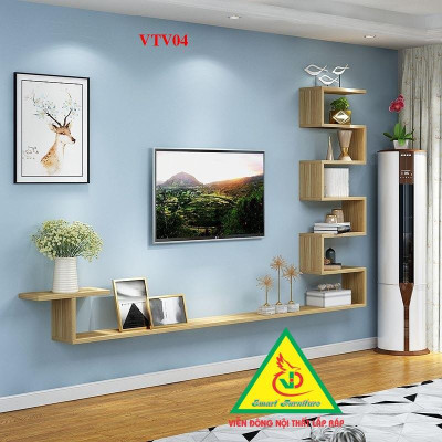 BỘ KỆ TI VI TREO TƯỜNG TRANG TRÍ VKTV04