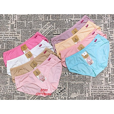 Combo 5 quần lót nữ thun lạnh trơn 2701 – Siêu mát, co giãn 4 chiều, không lộ viền