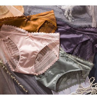 Combo 5 quần lót nữ phi lụa phối ren 268
