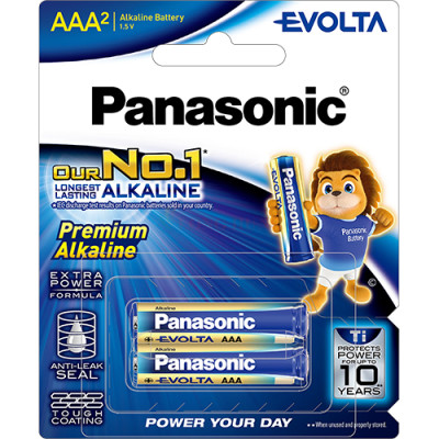 Vỉ Pin kiềm Panasonic Alkaline Evolta AAA LR03EG/2B-V (2 viên/10 viên) - Hàng chính hãng