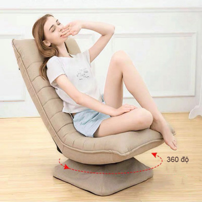 Ghế Thư Giãn Có Đệm Nằm Đọc Sách Có Chế Độ Ngả Xoay 360 độ 