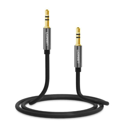 Ugreen UG10737AV119TK 5M màu Đen Cáp âm thanh 2 đầu 3.5mm dương dây tròn TPE cao cấp - HÀNG CHÍNH HÃNG