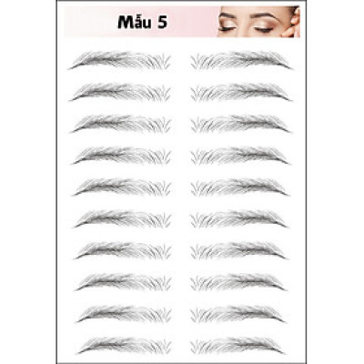 Set 20 Hình Xăm Miếng Dán Lông Mày 6D Chống Thấm Nước Lâu Trôi 