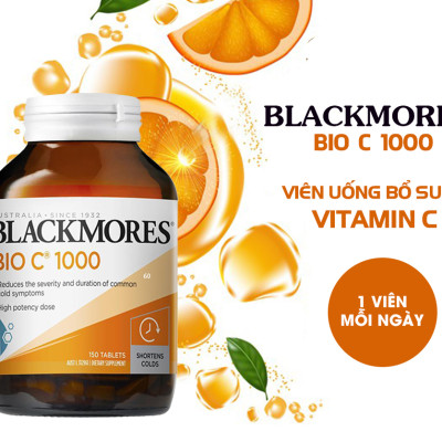 Viên Uống Bổ Sung Vitamin C Blackmores Bio C Hộp 31 viên 1000mg Hỗ Trợ Tăng Đề Kháng, Sáng Da