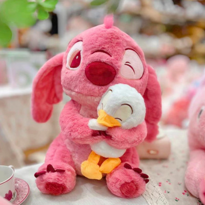 Thú nhồi bông Stitch ôm vịt dễ thương - Size từ 40 đến 80cm - Quà tặng gấu bông Stitch êm mịn cho bé