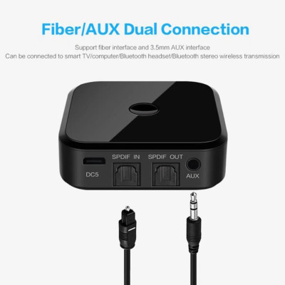 SOAIY Bộ Thu Phát Bluetooth 5.0 Hỗ Trợ APTX Optical Bluetooth TX16 - Hàng Nhập Khẩu