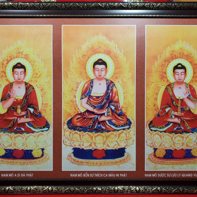 TRANH PHẬT TAM THÁNH - TAM THÁNH PHẬT-P019
