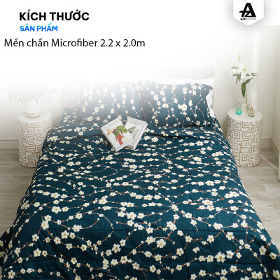 Mền Chần Microfiber - Lông Vũ Nhân Tạo Mềm Mại Mirco Silk Cao Cấp White Sakura A2Z Home