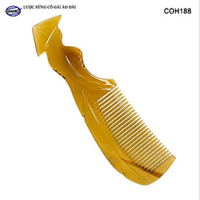 Lược Sừng Cô Gái Áo Dài Việt Nam (Size: XL- 19cm) COH188 - Quà Tặng Đầy Ý Nghĩa - chải tóc mỗi ngày giúp tóc suôn mượt - HAHANCO