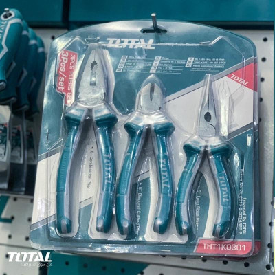 BỘ 3 KÌM CẮT, KÌM RĂNG VÀ KÌM MỎ DÀI TOTAL THT1K0301 - HÀNG CHÍNH HÃNG