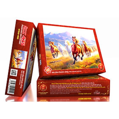 Tranh ghép hình trong vài phút - Tranh xếp hình cao cấp tia sáng - Tranh ghép hình 475 mảnh -005- Mã đáo thành công