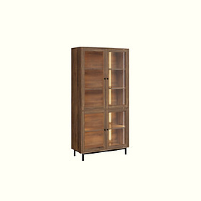 [Happy Home Furniture] CATY , Kệ sách 5 tầng cửa kính - chân sắt ,  90cm x 39cm x 180cm (DxRxC), KSA_020