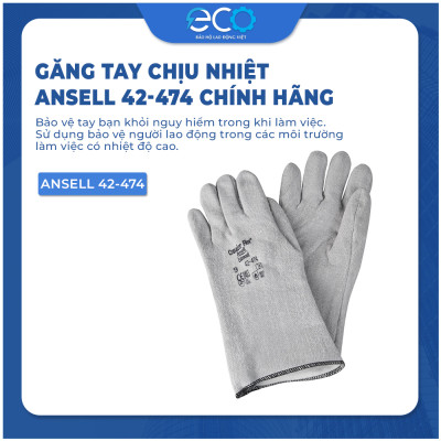 Găng tay cách nhiệt Ansell 42-474 mang vào thoải mái, linh hoạt, độ bền cao chịu nhiệt chống nóng