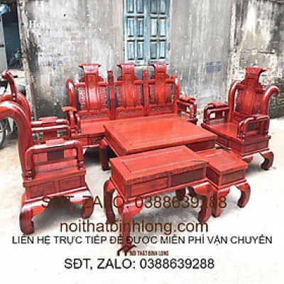 Bộ Bàn Ghế Tần Thủy Hoàng Gỗ Hương Đỏ Nam Phi