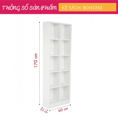 Giá sách bằng gỗ thiết kế hiện đại SMLIFE Botani