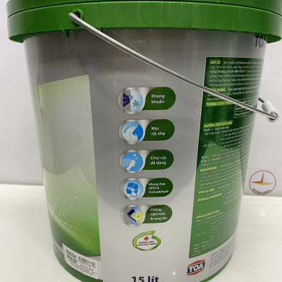 Sơn nước nội thất cao cấp Toa Nanoclean màu vàng 7923_ 15L