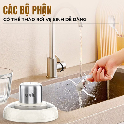 Máy Xay Thịt Đa Năng Unie UM366, 400W, 2 Cối Thủy Tinh, Chế Độ Tự Ngắt An Toàn, Hàng Chính Hãng