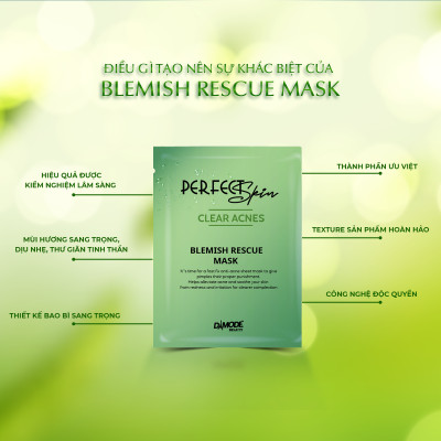 Mặt nạ tinh chất cô đặc cho da dầu da mụn BLEMISH RECUE MASK DAMODE 10 cái dùng thử 