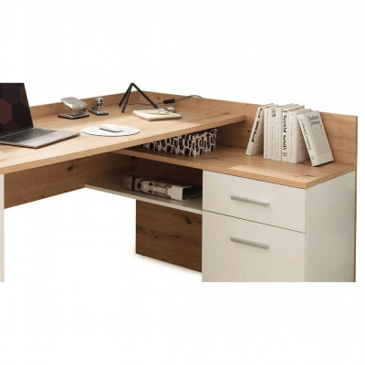 Bàn máy tính chữ L kết hợp tủ lưu trữ  SMLIFE Dexter
