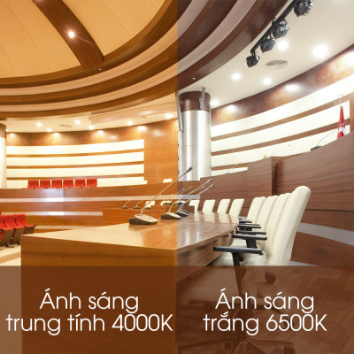 Bộ 04 bóng đèn âm trần Philips LED Eridani hiệu suất ánh sáng cao - Công suất (7W, 10W), ánh sáng trắng