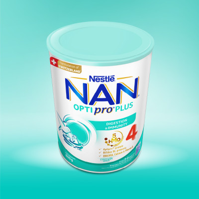 Sữa bột Nestlé NAN OPTIPRO PLUS 4 800g/lon với 5HMO Giúp tiêu hóa tốt + Tăng cường đề kháng  - Bé 2-6 tuổi