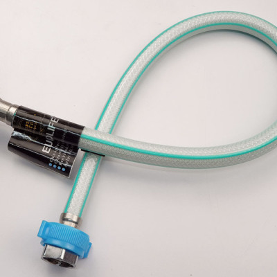 Dây cấp nước nhựa bọc bố dù chịu áp cao dài 60cm Eurolife EL-DCN60 (Trắng xanh)