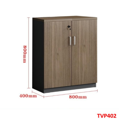 Tủ hồ sơ văn phòng, tủ tài liệu thấp gỗ MDF TVP402 - NỘI THẤT LẮP RÁP VIENDONGADV