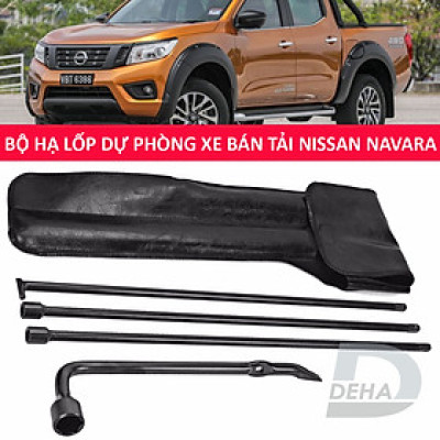 Bộ tay quay ba khúc hạ lốp dự phòng cho xe ô tô bán tải Nissan Navara cờ lê thay thế, tay quay kích, tháo lốp