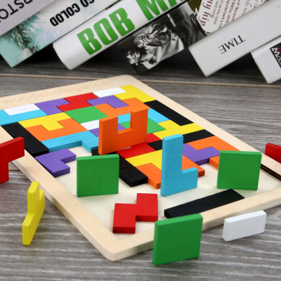 Đồ chơi xếp hình gỗ thông minh Russian Block cho bé – Tetris lắp ghép phát triển tư duy