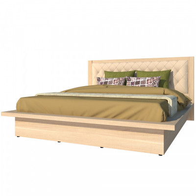 Giường ngủ cao cấp Tundo màu vàng kem 160cm x 200cm