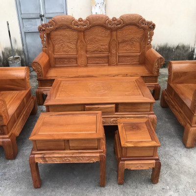 Bàn Ghế Khổng Minh Gia Cát Lượng Gỗ Gõ Đỏ