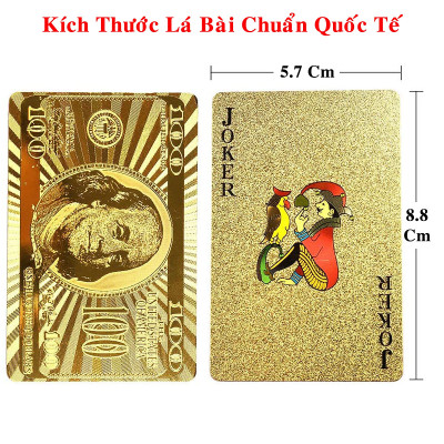 Bộ Bài Tây Poker Mạ Si Vàng Cao Cấp - Tú Lơ Khơ Phủ Nhũ Vàng Chính Hãng Amalife – Bộ 54 Lá Bài Tây Pocker Nhựa Dẻo Chống Thấm Nước Chống Gãy