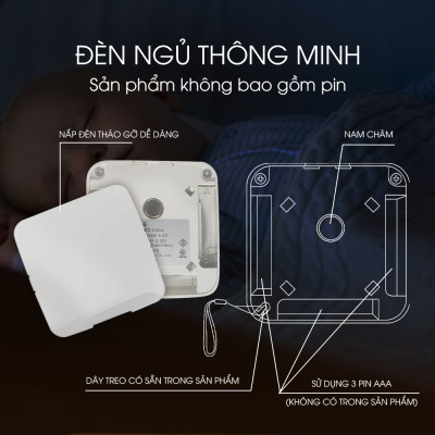 Đèn ngủ Opple hoa sen - cảm biến chuyển động thông minh