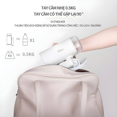 Bàn là hơi nước cầm tay SEKA, Bàn ủi cầm tay bình nước lớn 170ml Công suất 1200W hàng nhập khẩu