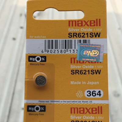 Pin Maxell Silver Oxide 1.55V SR621SW 364