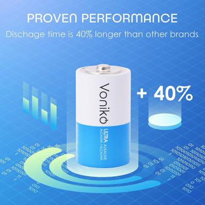 Vỉ 2 Pin Kiềm C 1.5V - Voniko