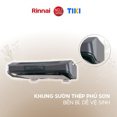 Máy hút mùi 90cm Rinnai RI-H9(Rc-G) than hoạt tính 161W - Hàng chính hãng.