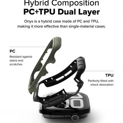 Ốp dành cho Apple Watch 10 RINGKE Onyx 46mm - Hàng Chính Hãng