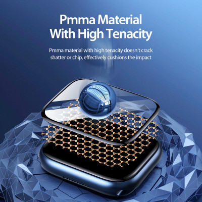 Bộ 2 Miếng Dàn Màn Hình PMMA Dành Cho Apple Watch 10/ 9 / 8 / 7 / 6 / 5 / 4 / SE / SE 2, Dux Ducis, chống vân tay_ Hàng chính hãng