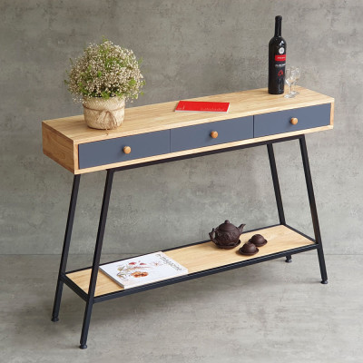 Bàn trang trí console có ngăn kéo chân sắt Juno Sofa CSTCT062 120x30x85 cm nhiều màu lựa chọn 