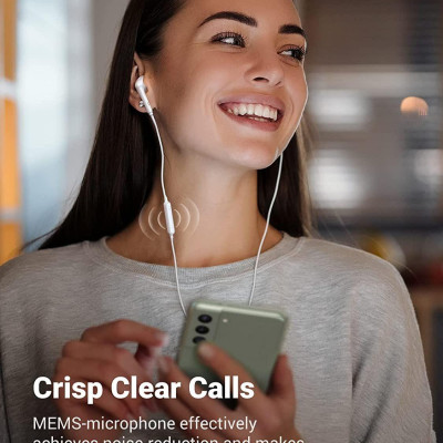 Ugreen UG60700EP101TK USB-C Màu Trắng Tai nghe nhét tai cổng Type-C có điều khiển âm lượng - HÀNG CHÍNH HÃNG