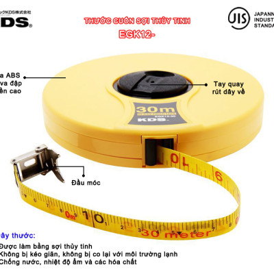 THƯỚC CUỘN SỢI THỦY TINH KDS EGK
