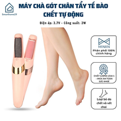 Máy Chà Gót Chân Tẩy Tế Bào Chết Tự Động, Máy Chà Gót Chân Cá Nhân 2 Đầu Mài, Sạc Pin Tiện Lợi - HÀNG CHÍNH HÃNG MINIIN