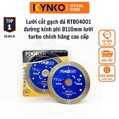 LƯỠI CẮT GẠCH - ĐÁ RTB04001 đường kính phi Ø 110mm lưỡi turbo chính hãng cao cấp