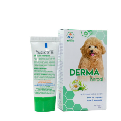 BOSSEN - Derma Herbal for Dog Kem Bôi Thảo Dược cho Chó bị Nấm Da - Tuýp 20g