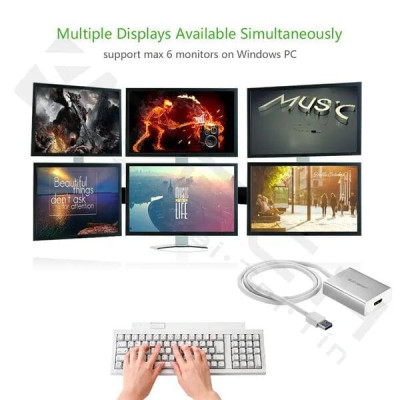 Ugreen UG4022940229TK 80CM Cáp chuyển USB 3.0 sang HDMI cao cấp - HÀNG CHÍNH HÃNG