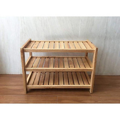 Kệ Giày Dép 3 Tầng Dài  62cm Gỗ Cao Su 
