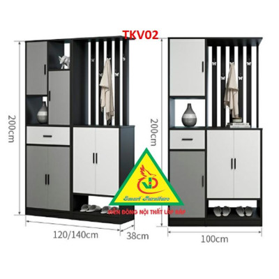 TỦ KỆ TRANG TRÍ KIÊM VÁCH NGĂN TKV02 