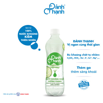 Thùng 24 chai Nước Khoáng Thiên Nhiên Có Ga Đảnh Thạnh Khoáng Chanh 430ml