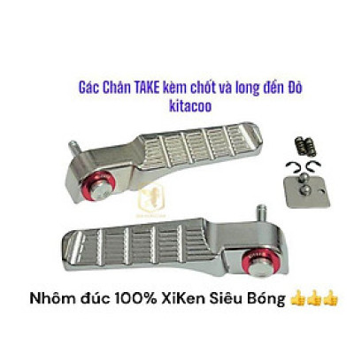 Gác chân ĐÚC Gcraft tặng kèm long đền kitaco đỏ và chốt gác chân INOX gắn xe máy Siêu Rẻ Đẹp